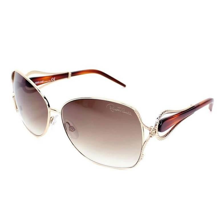 Roberto Cavalli Sunglasses Gold and Brown For Sale