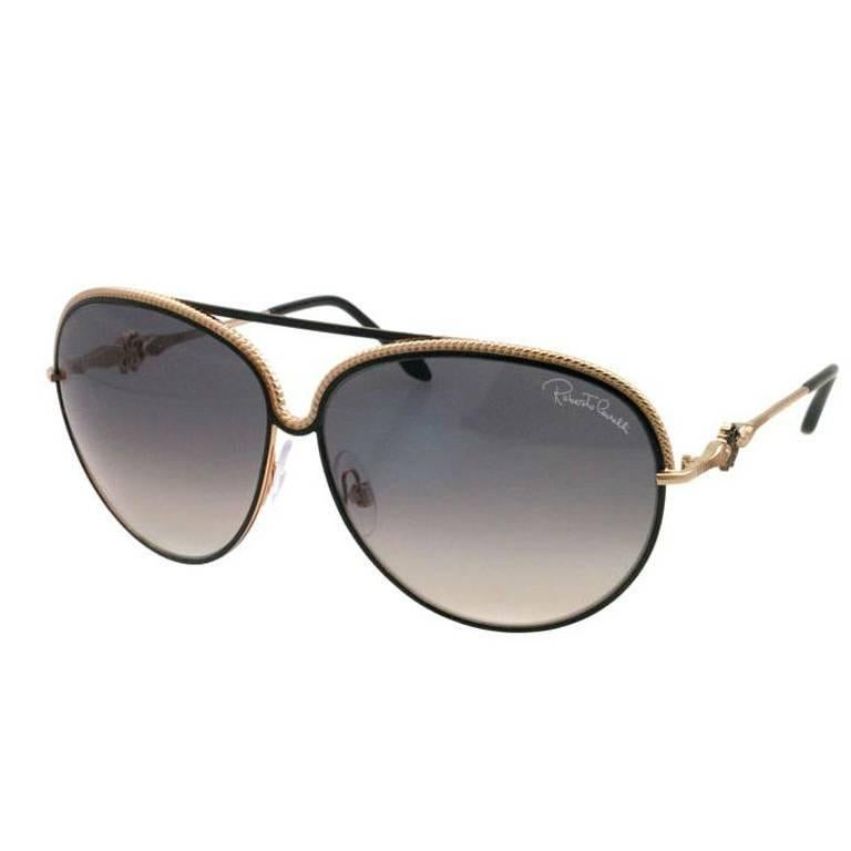 Roberto Cavalli Sunglasses Gold and Black For Sale