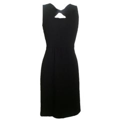 Oscar de la Renta Little Black Dress with Keyhole Twist Cutout Detail