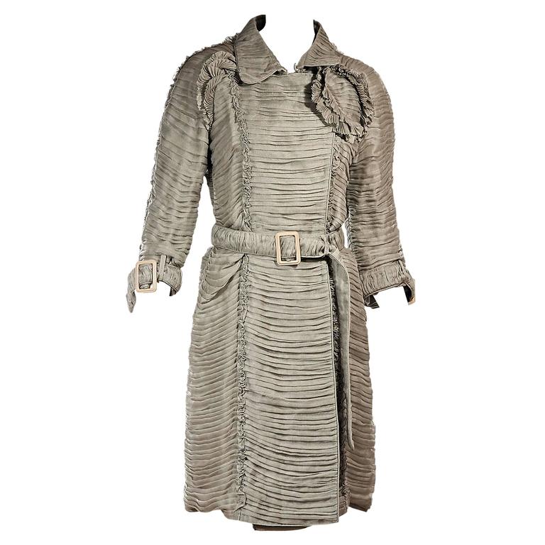 burberry pleated coat