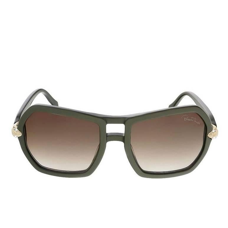 Roberto Cavalli Sunglasses Khaki Green