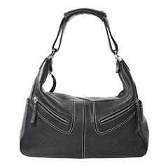 Black Tod's Leather Miky Hobo Bag