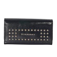Black Burberry Studded Leather Wallet