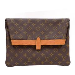 Louis Vuitton Pochette Pliant Monogram Canvas Envelope Clutch Bag