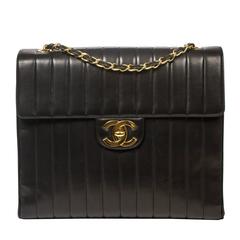 Chanel - Vintage XL Flap Bag Vertcal Quilted Leather