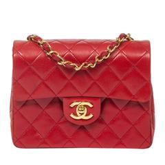 Chanel - Classic Mini Flap Bag Red Quilted Leather