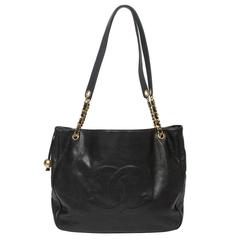 Chanel - Vintage Large Tote Black Caviar Leather