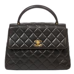 Vintage Chanel - Kelly Black Quilted Leather