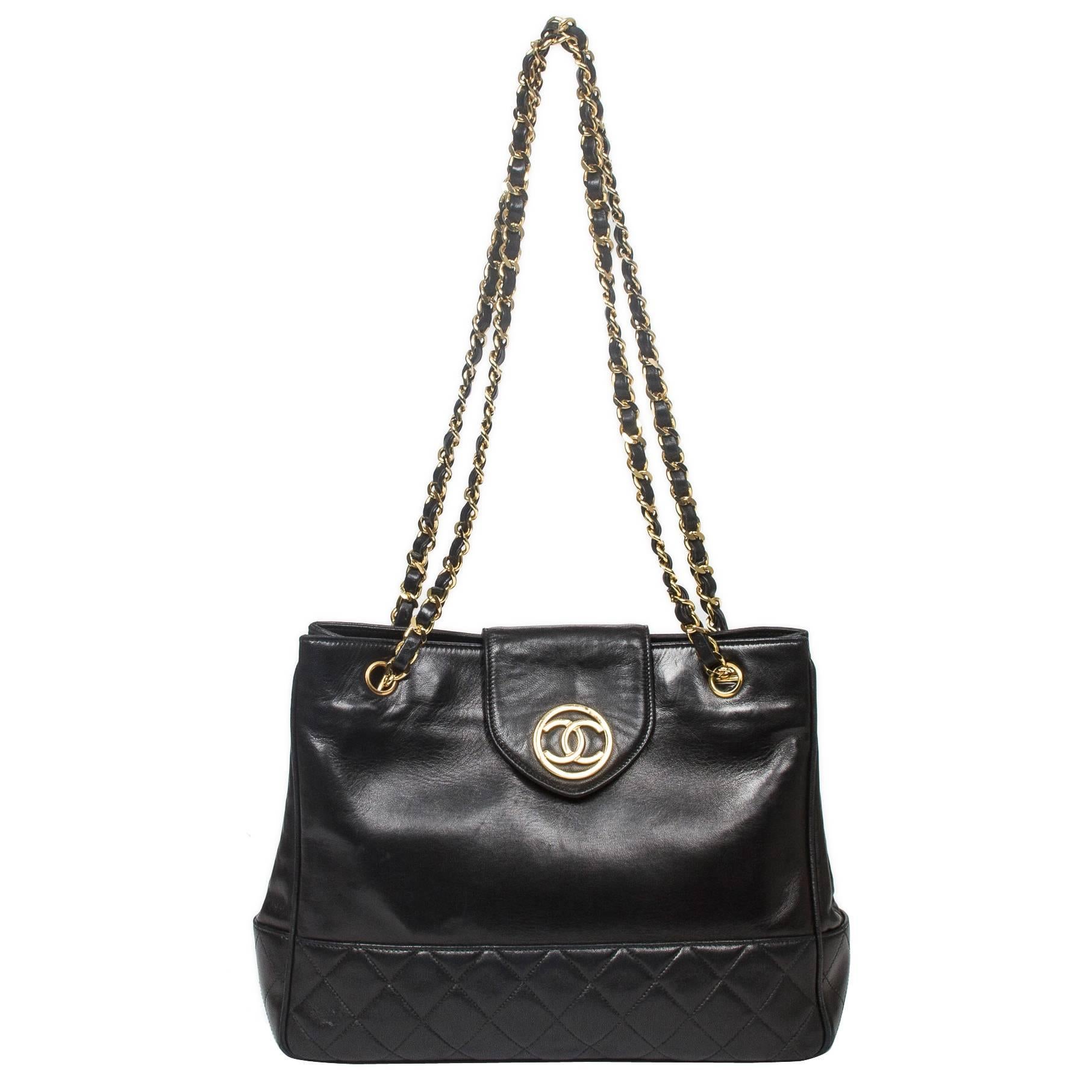 Chanel - Vintage Tote Black Leather