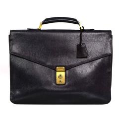 Chanel Black Vintage Caviar Leather Attache Briefcase Bag