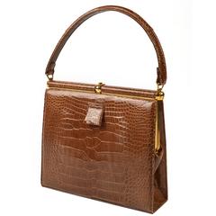 Retro 1960's Lucille de Paris Framed Alligator Handbag