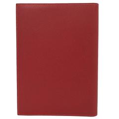 New 2006 Hermes Rouge Veau Epsom Notebook/Address Book