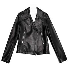 Alaia Black leather Moto Jacket