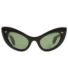 Vintage black cat eye sunglasses, circa 1950s