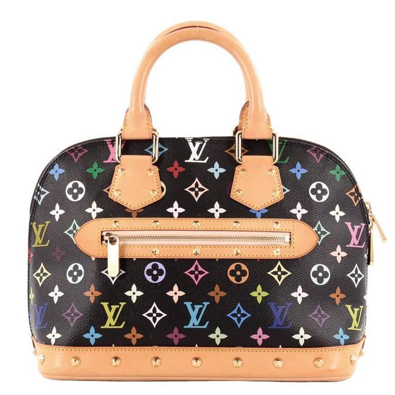 Louis Vuitton Black Multicolor Discontinued Shoulder Bag Limited