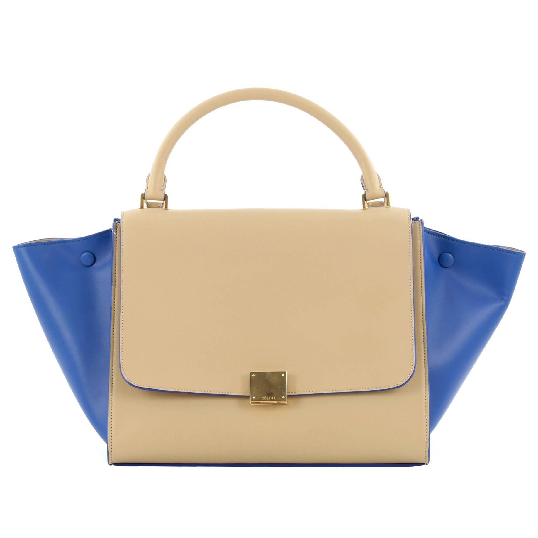 Celine Bicolor Trapeze Leather Medium