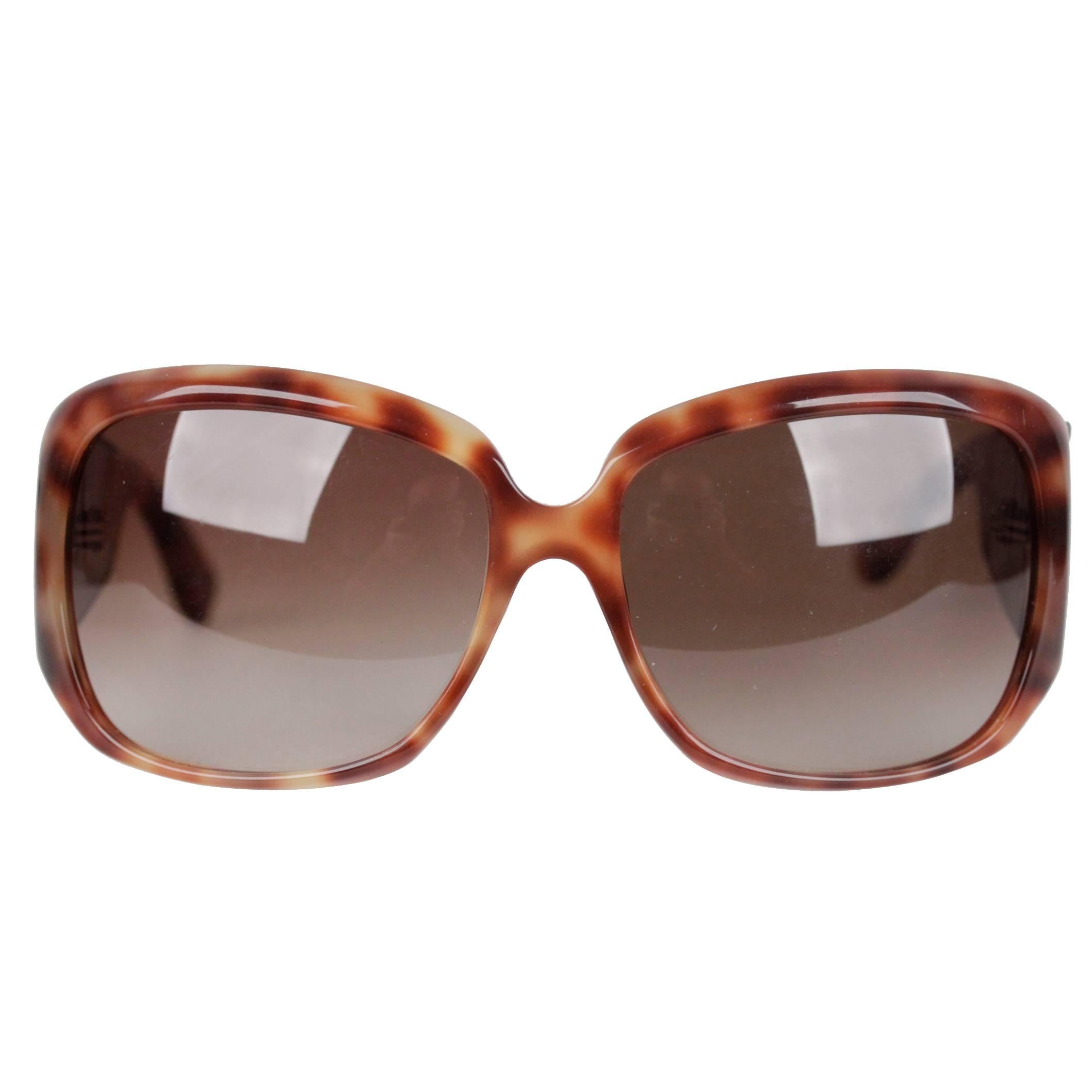 BOTTEGA VENETA brown MINT SUNGLASSES w/ quilted leather inserts BV 73S 60/16 115