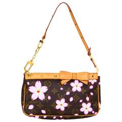 Louis Vuitton Limited Edition Monogram Murakami Cherry Blossom Pochette Bag