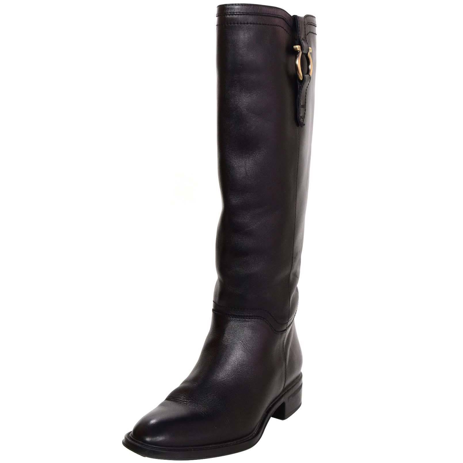 Salvatore Ferragamo Black Leather Boots Sz 5.5