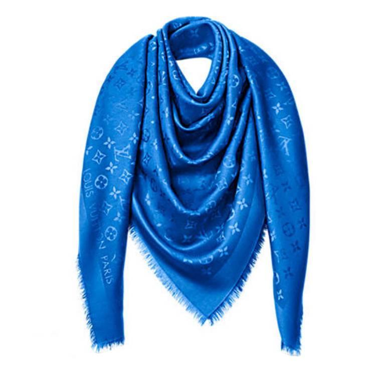 Louis Vuitton Monogram Shawl Blue Electric - M75242 at 1stDibs