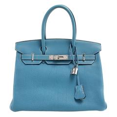 Hermès Blue Jean Togo 30 cm Birkin Bag with PHW