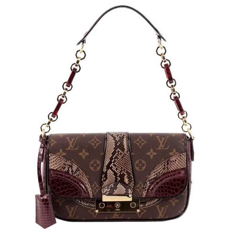 Louis Vuitton Monogramissime Pochette Monogram Canvas and Exotics