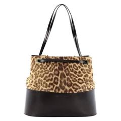 Salvatore Ferragamo Bucket Tote Pony Hair and Leather Large