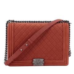 Chanel Boy Flap Quilted Matte Caviar Large