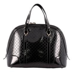 Gucci Nice Top Handle Bag Patent Microguccissima Leather Small
