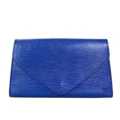 Louis Vuitton Blue Epi Envelope Clutch Bag
