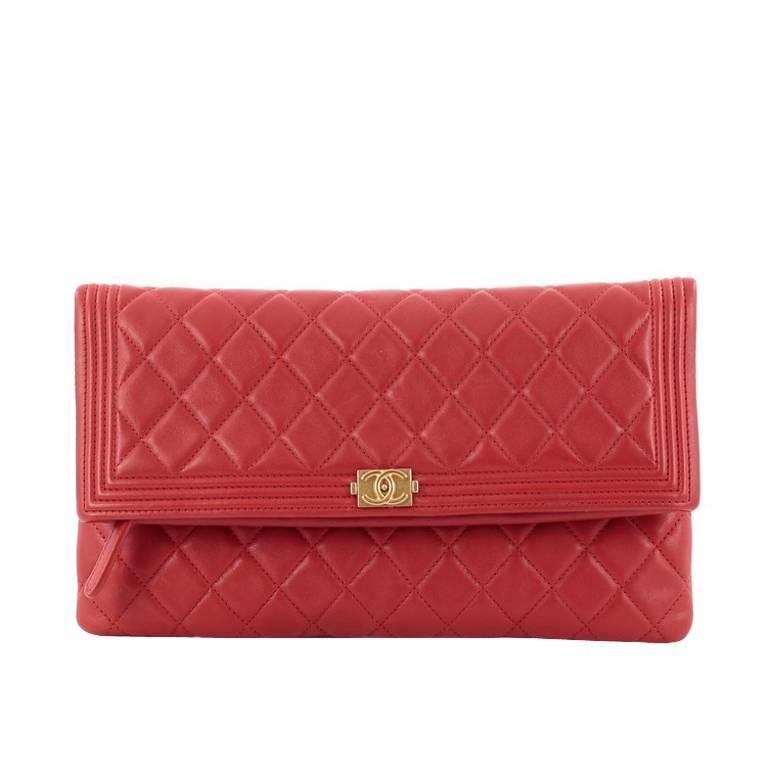 Chanel Boy Beauty CC Clutch Quilted Lambskin