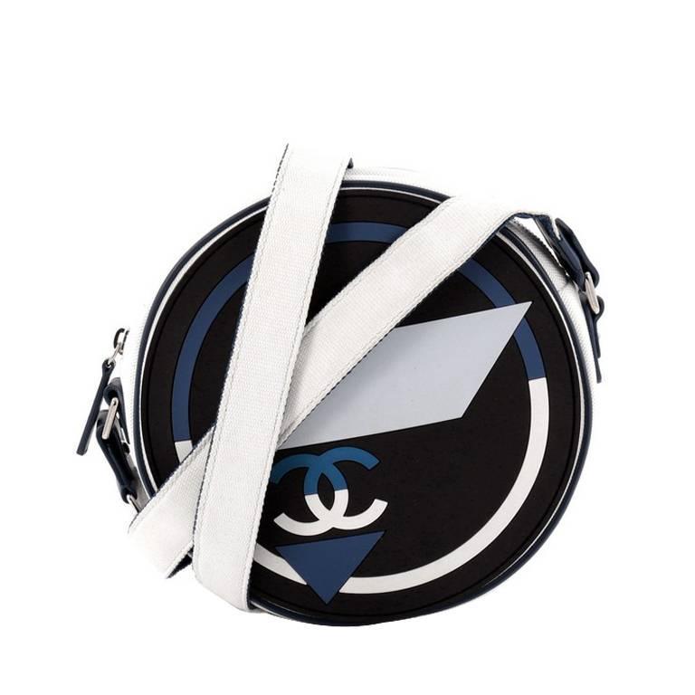 Chanel Airlines Round Crossbody Canvas and Rubber at 1stDibs