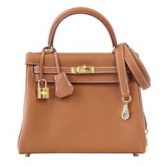 HERMES KELLY 25 Bag Coveted Gold Togo Gold Hardware 1