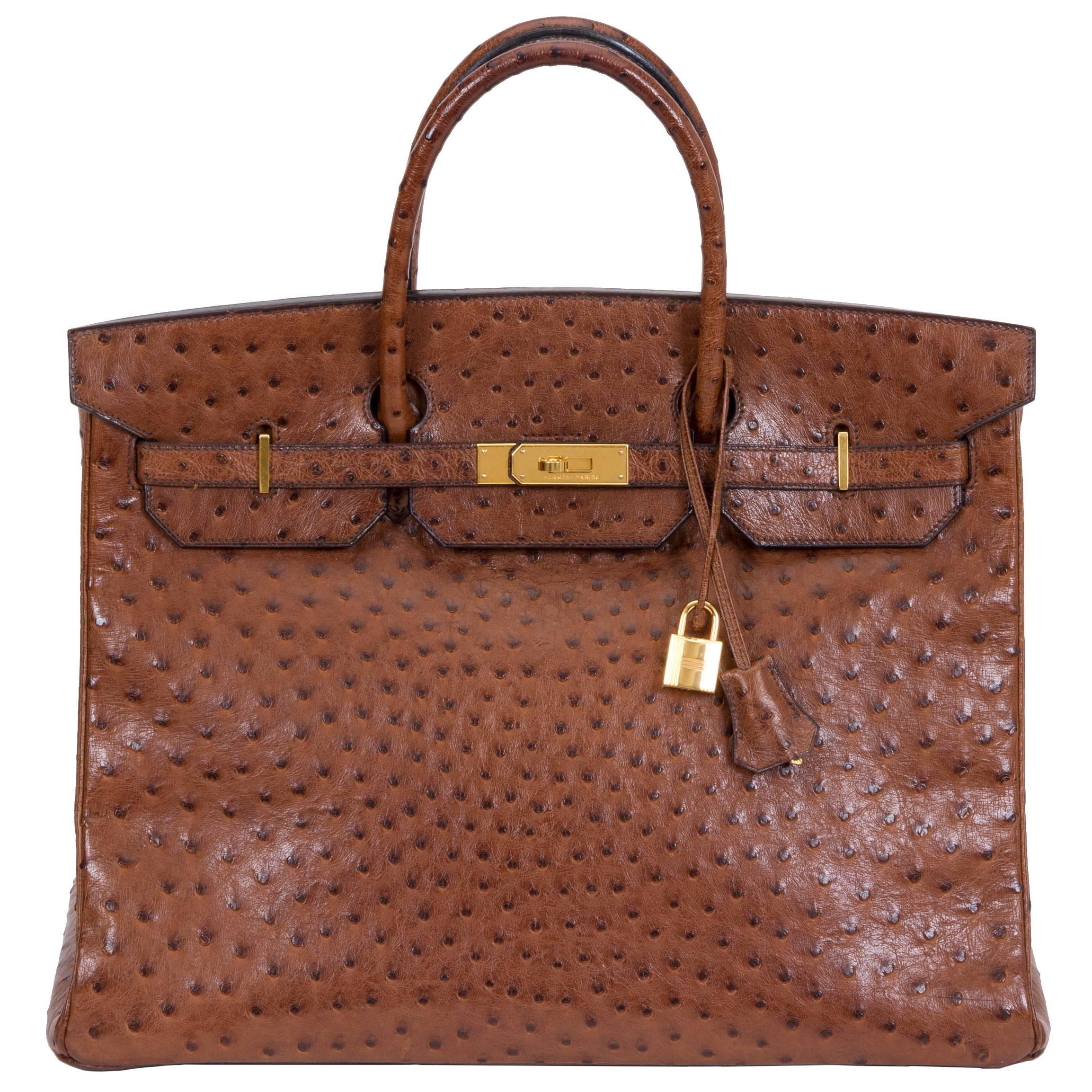 Hermès Birkin 40cm Noisette Ostrich Bag