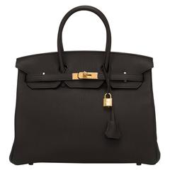 Hermes Black Togo Birkin 35cm Gold Hardware