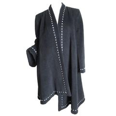 Pauline Trigere Coat with Asymmetrical Hemline