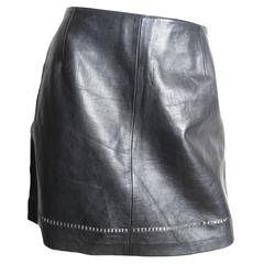Versus Leather Mini Skirt 