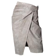1990s Alaia Suede Wrap Skirt 3