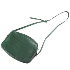 Vintage Louis Vuitton Bag - Green Leather Crossbody Shoulder Epi Trocadero Handbag