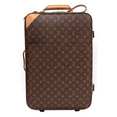 Retro Louis Vuitton Pegase 60 Monogram Canvas Travel Rolling Luggage
