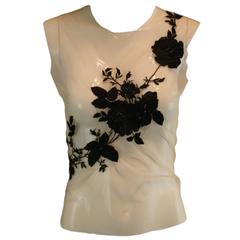 F/W 1997 "It's a Jungle Out There" Alexander McQueen Embroidered Sheer Mesh Top 3