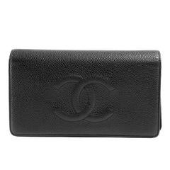 Chanel Black Caviar Large Bifold Wallet