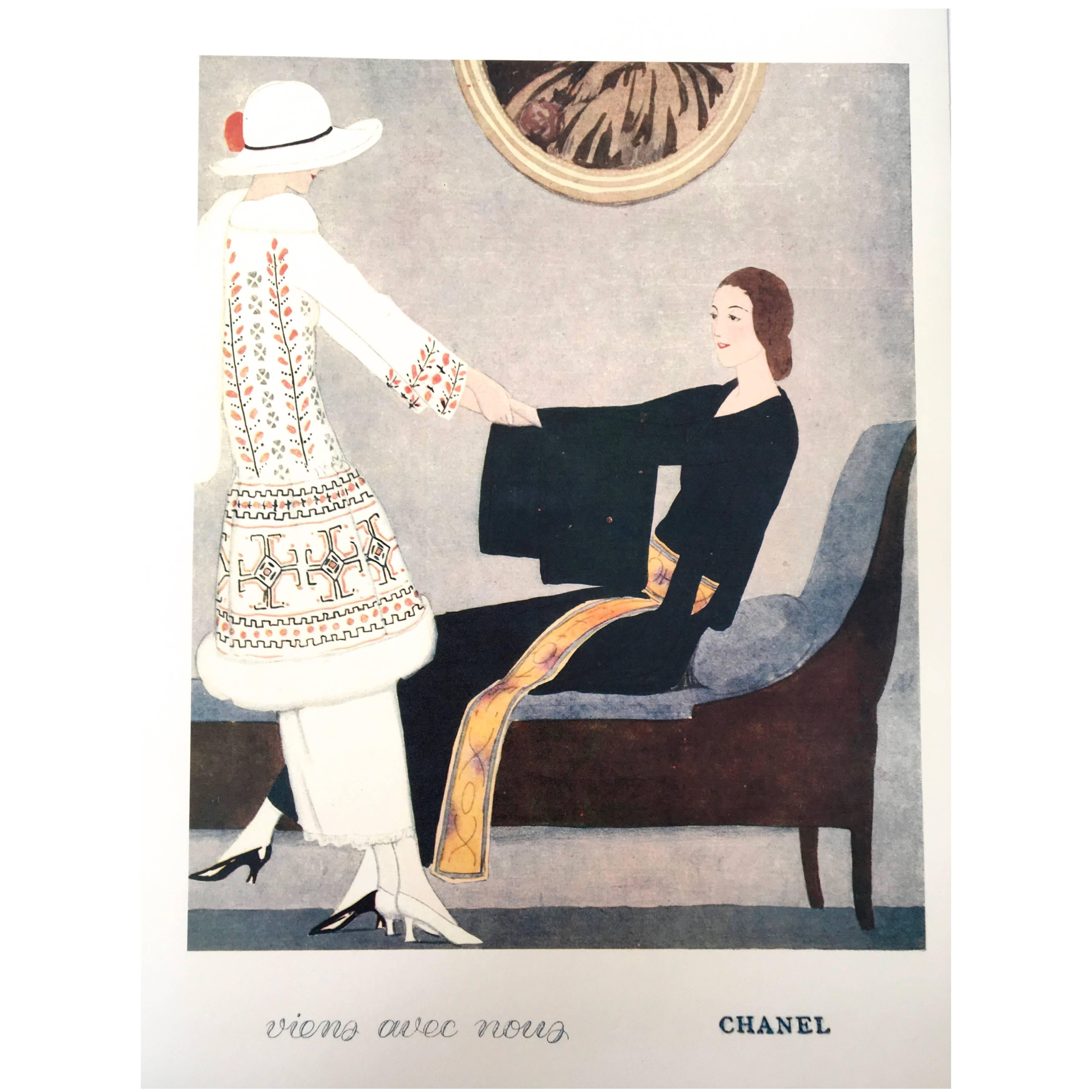Chanel Vintage 1930's Vintage Ad Print For Sale