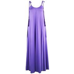 Frank Usher Purple Pleated Jersey Goddess Evening Gown, 1970s 9