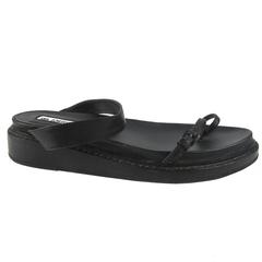 Ann Demeulemeester Sandals - 6 - 36 - Black Leather Strappy Flat Platform Shoes