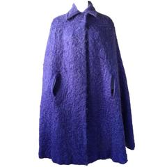 Vintage Mohair Lavender Purple Cape Cloak 1970s Murray Arbeid 