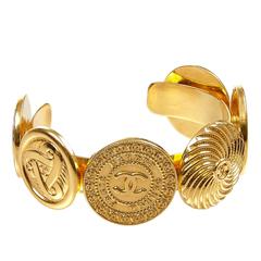 1980s Chanel Medallion Cuff Bracelet 4