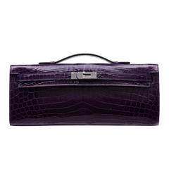Hermes Kelly Cut Alligator Clutch 5