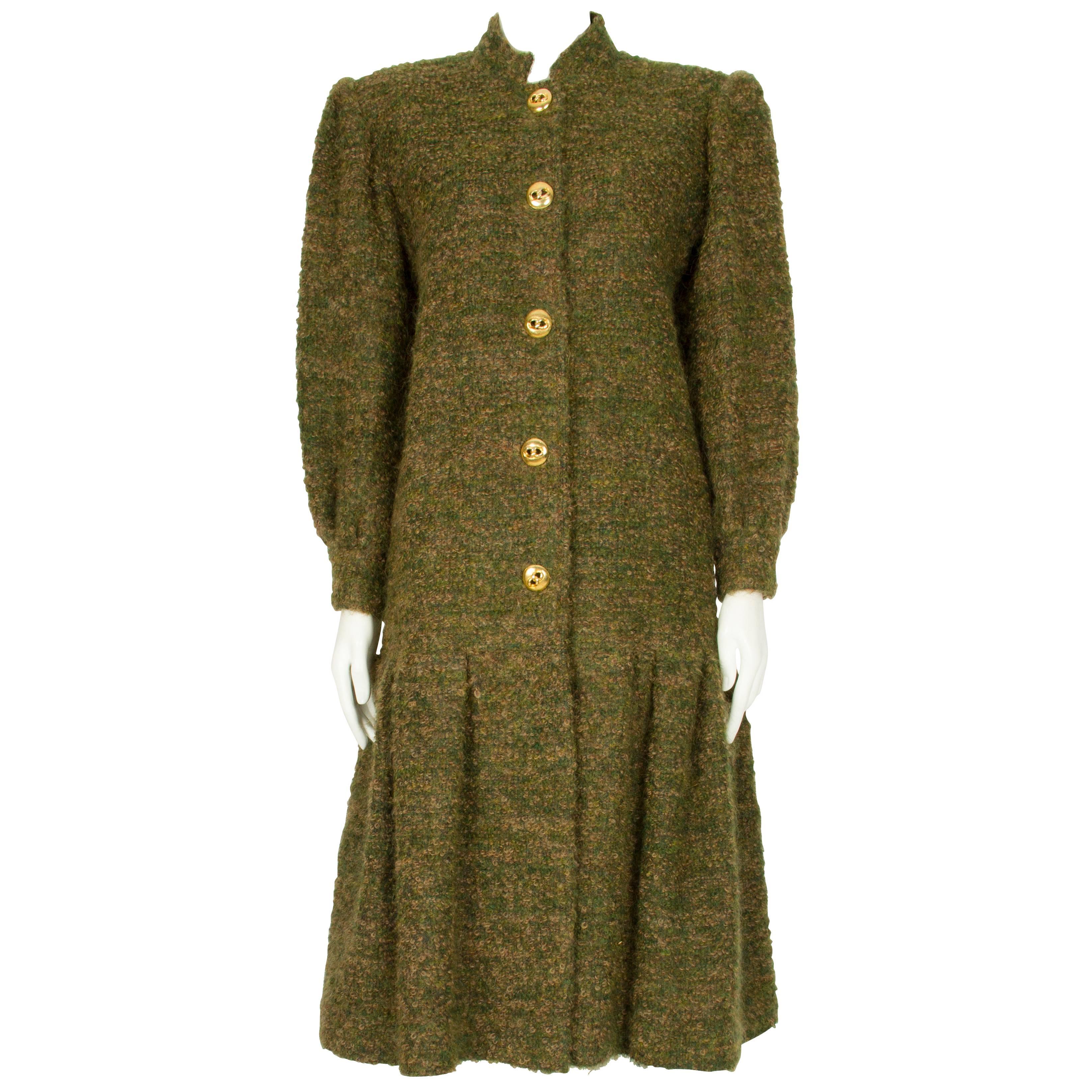 1960's Harald Boucle Wool Dropped Waist Coat For Sale