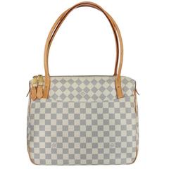 Louis Vuitton Damier Azur Figheri PM Handbag Tote in Dust Bag